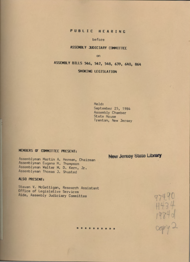 Public Hearing Title Page